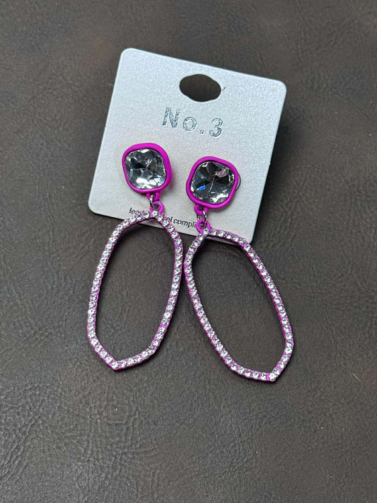 OVAL EARRINGS WITH AND WITHOUT STONES