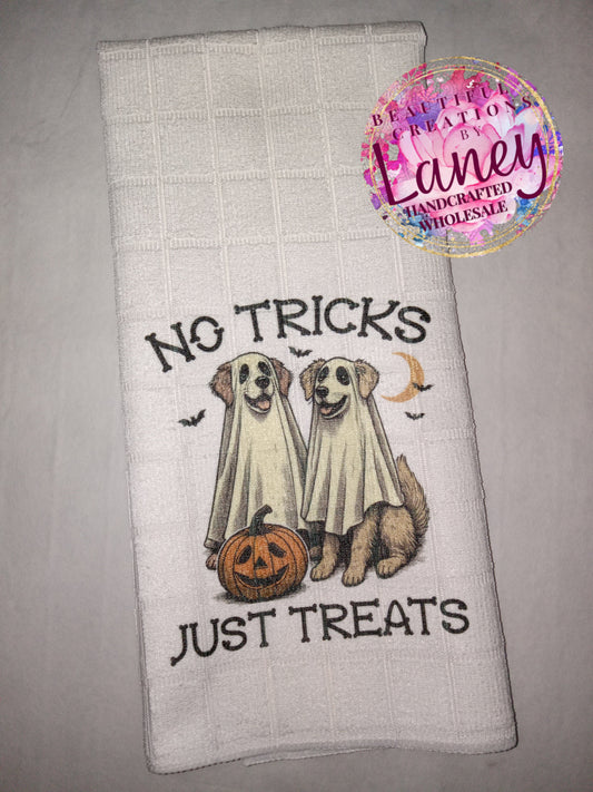 No Tricks Just Treats Kitchen Tea Towel