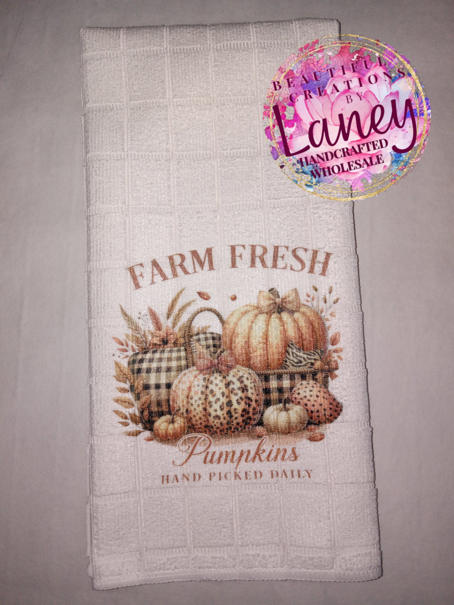 Farm Fresh Pumpkins Kitchen Tea Towel