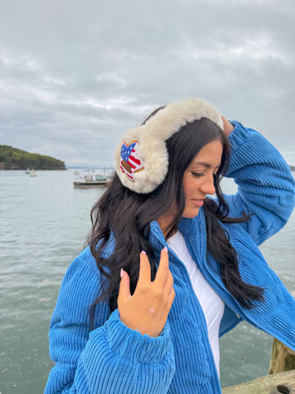 American Star Patch Faux Fur C.C Earmuff WAS $15, NOW $6