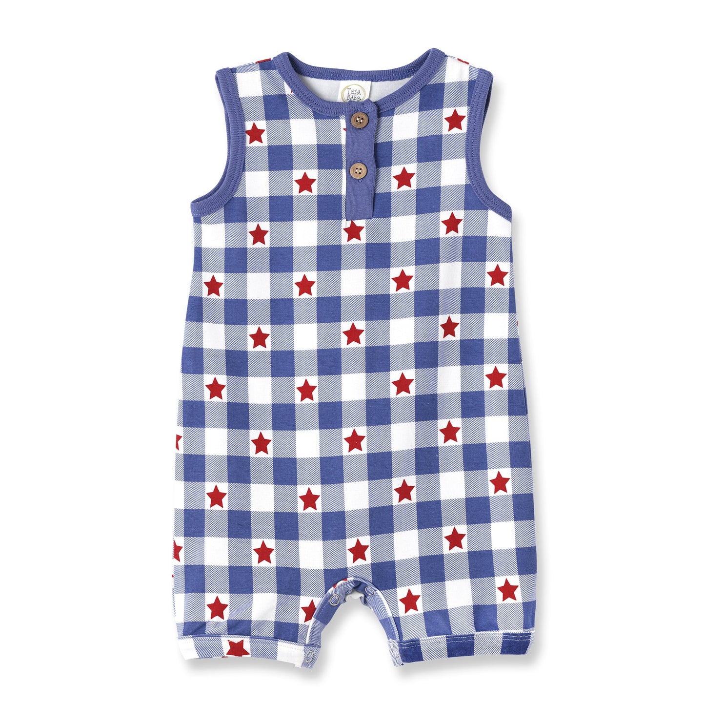 Americana Bamboo Short Baby Romper - 4th of July