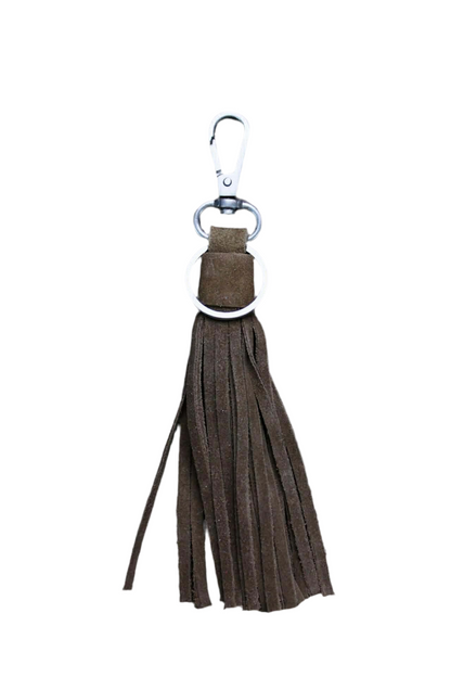 LEATHER TASSEL KEYCHAIN