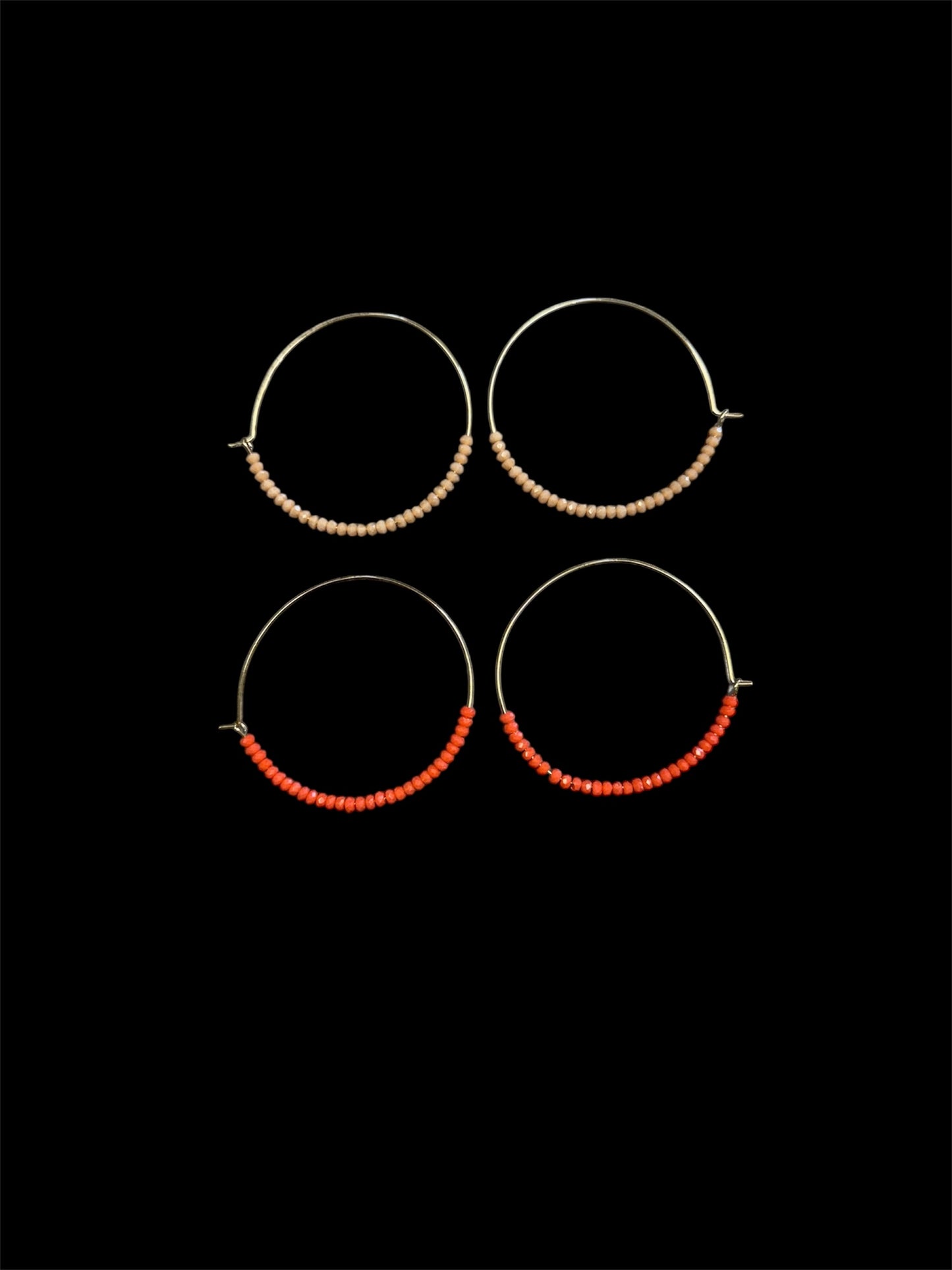 BEADED HOOP EARRINGS