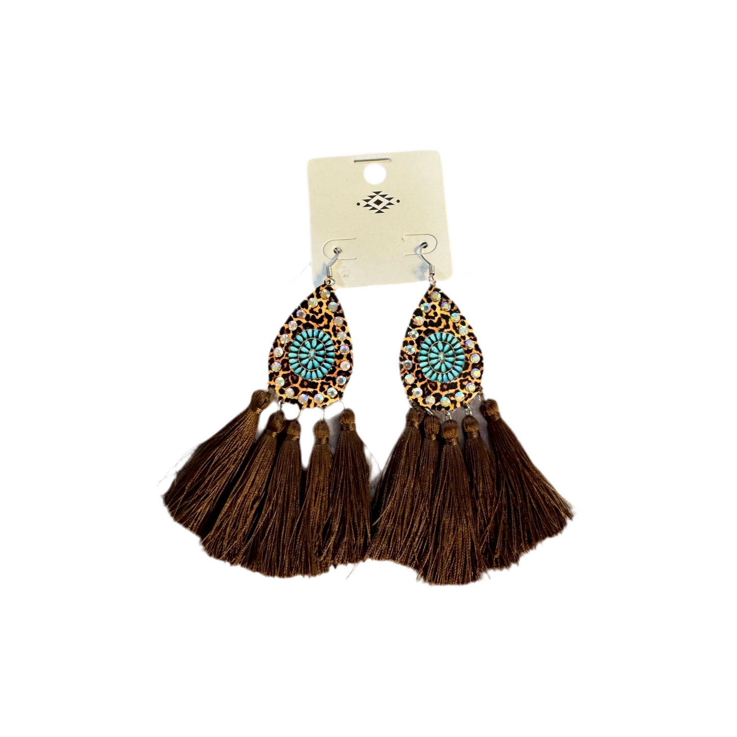 METAL AND TASSEL EARRINGS