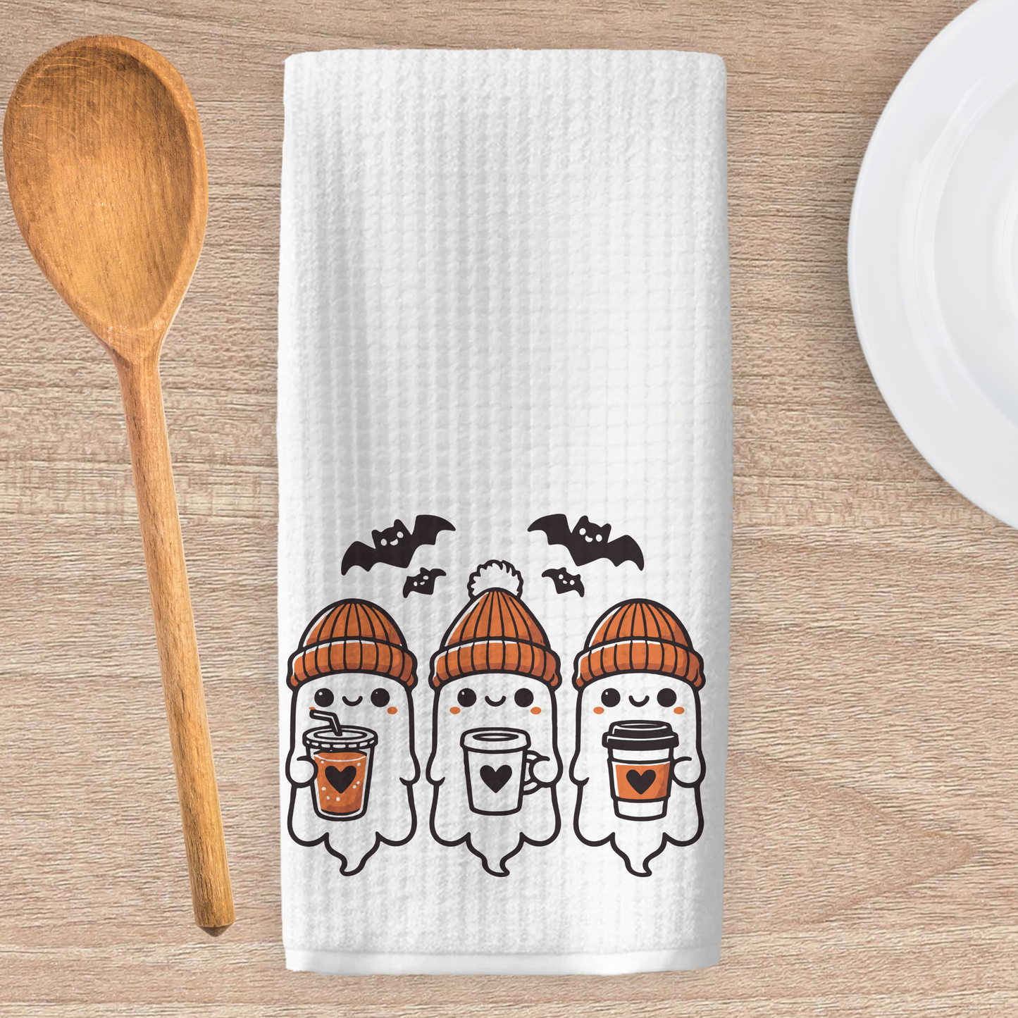 Coffee Ghost Trio Kitchen Tea Towel