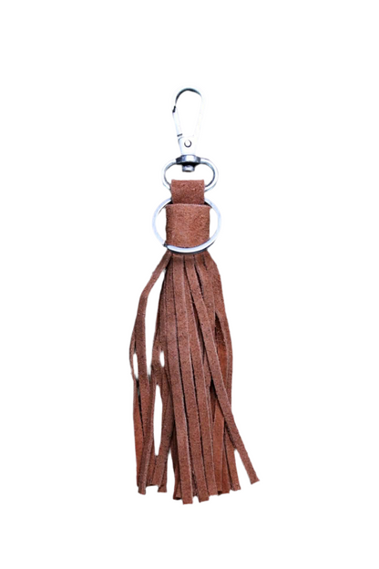 LEATHER TASSEL KEYCHAIN