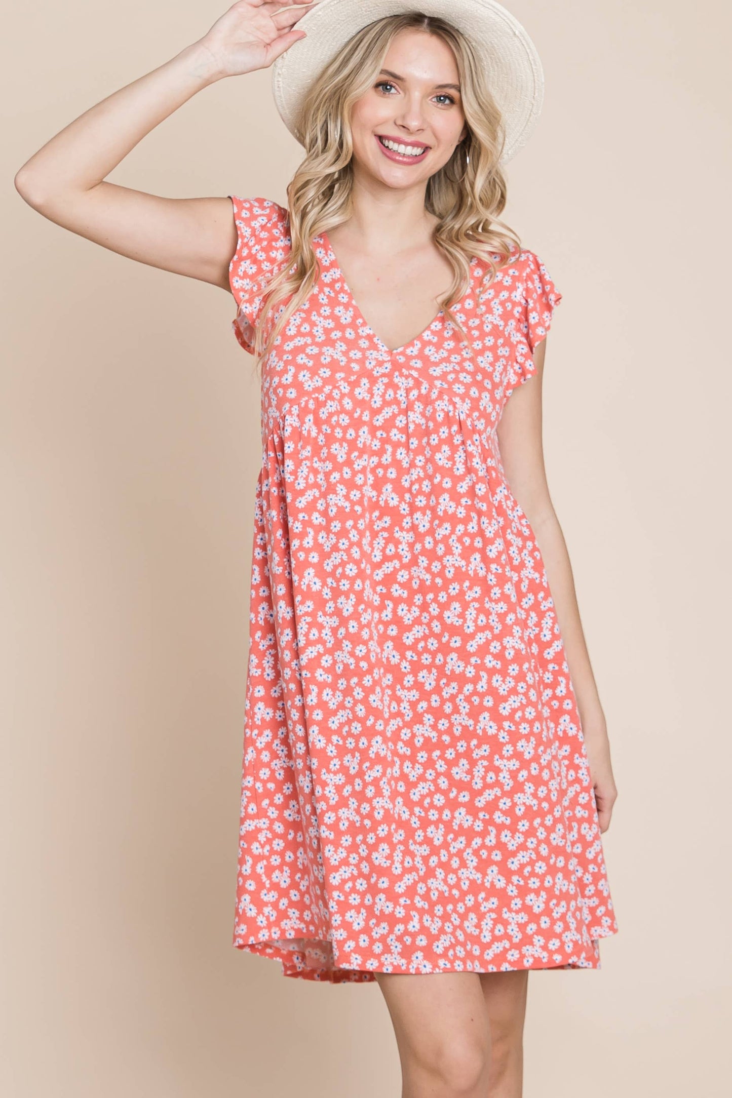 Mini Floral Swing Dress