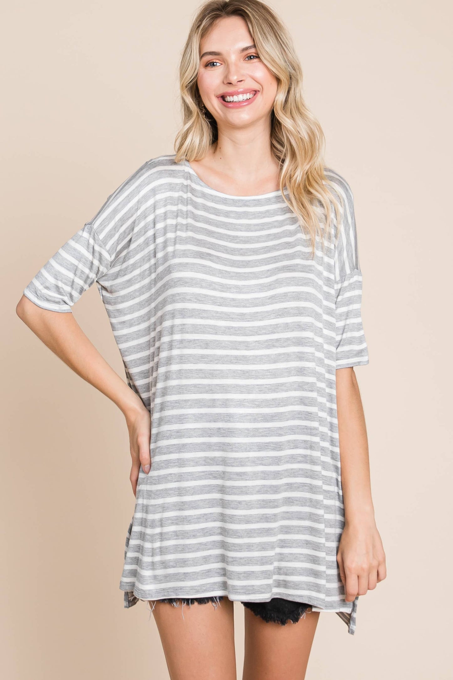 Nautical Striped Tunic Top
