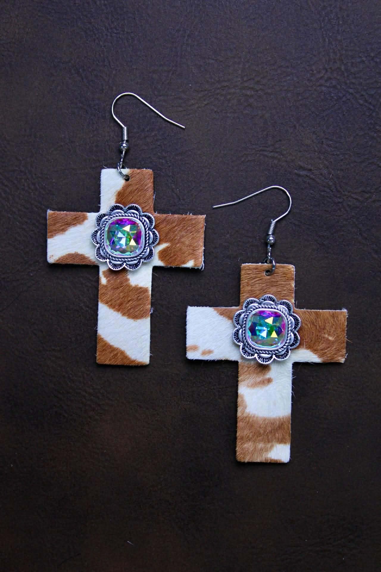 HAIR ON HIDE CROSS WITH AB