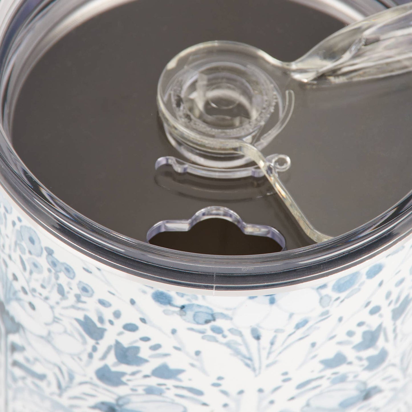 Indigo Floral Coffee Tumbler