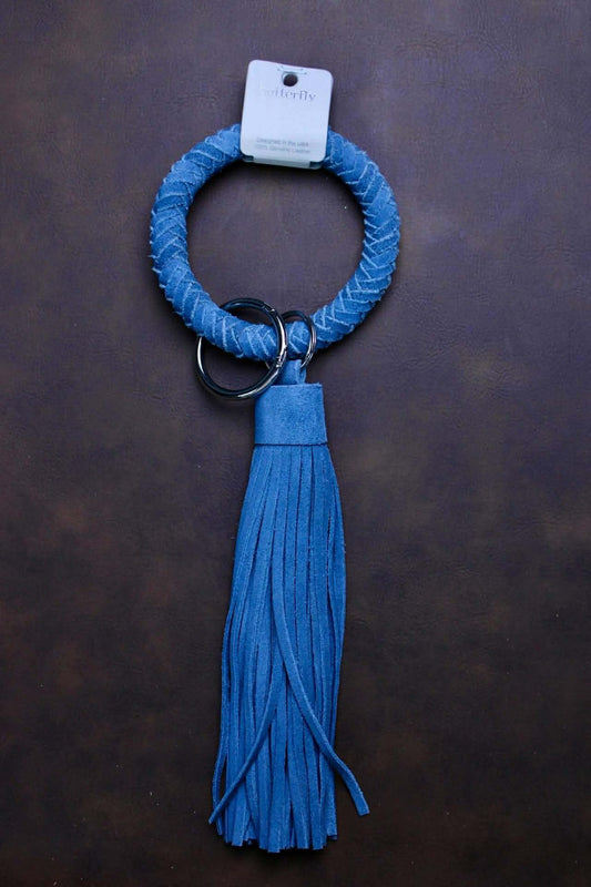 LEATHER WRISTLET WITH TASSEL