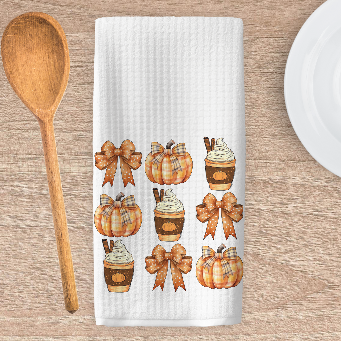 Coquette Pumpkin Spice Kitchen Tea Towel