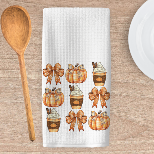 Coquette Pumpkin Spice Kitchen Tea Towel