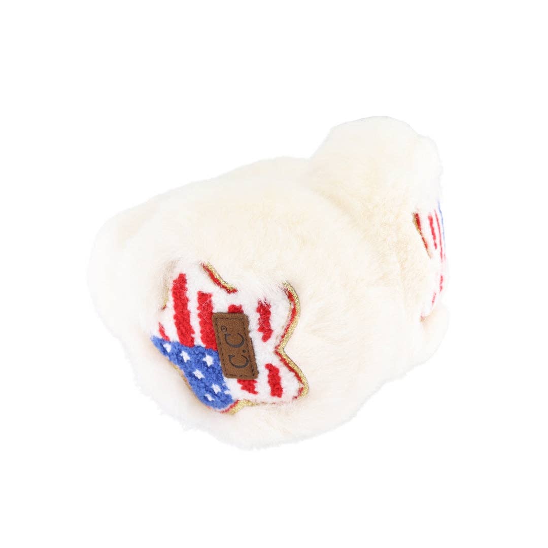 American Star Patch Faux Fur C.C Earmuff WAS $15, NOW $6