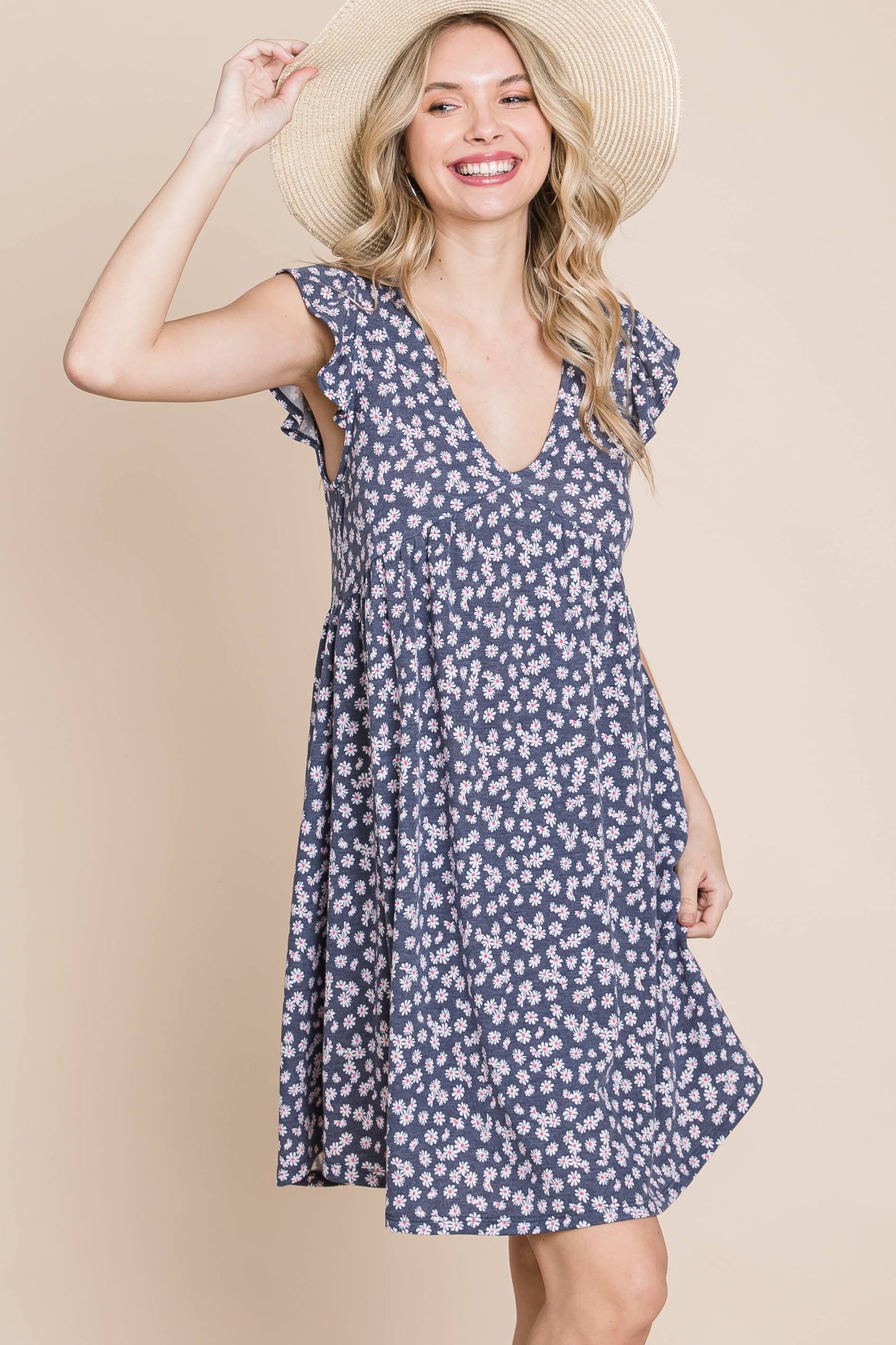 Mini Floral Swing Dress