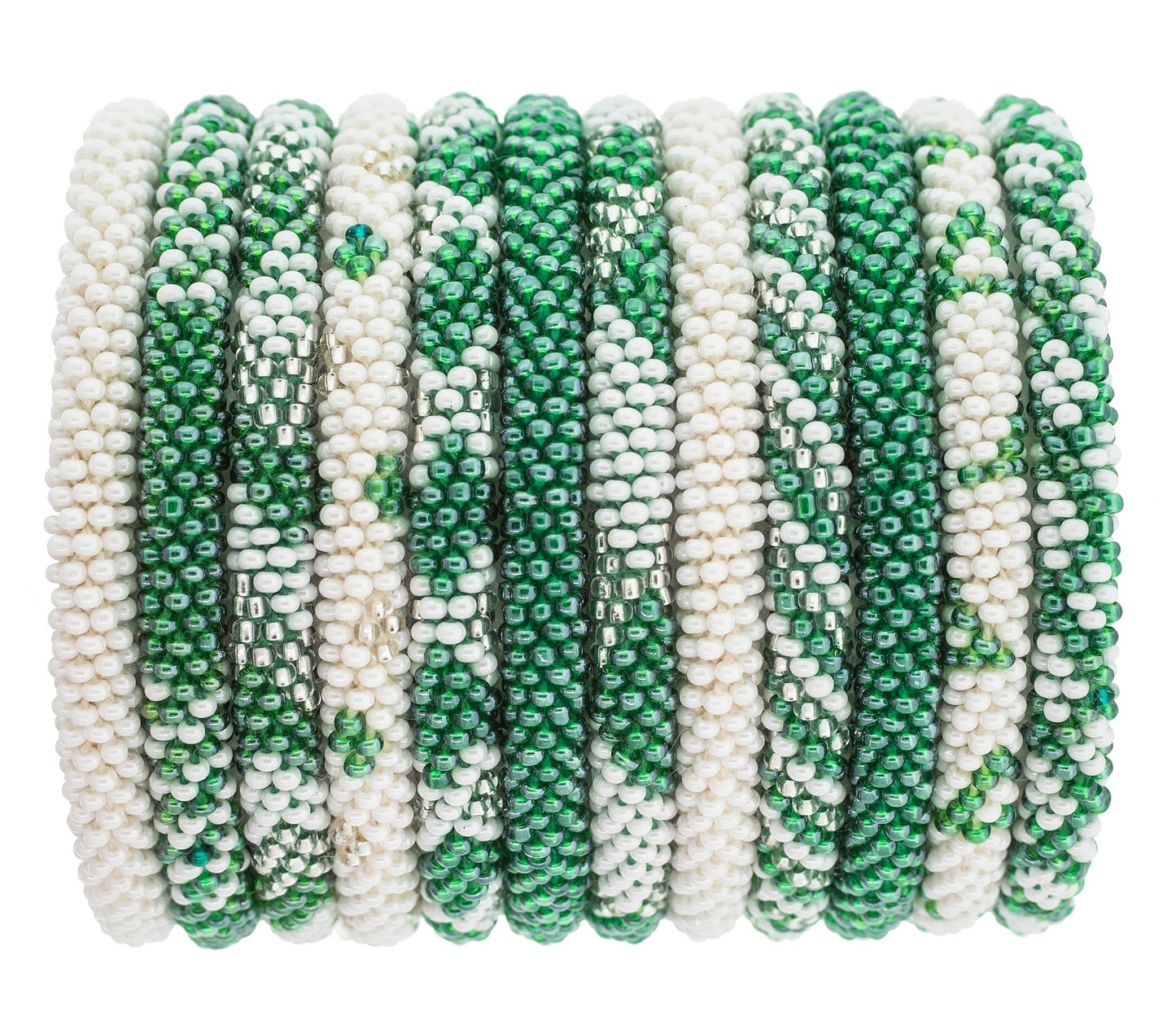 Roll-On® Game Day Bracelet Green and White