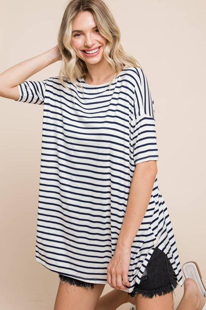Nautical Striped Tunic Top