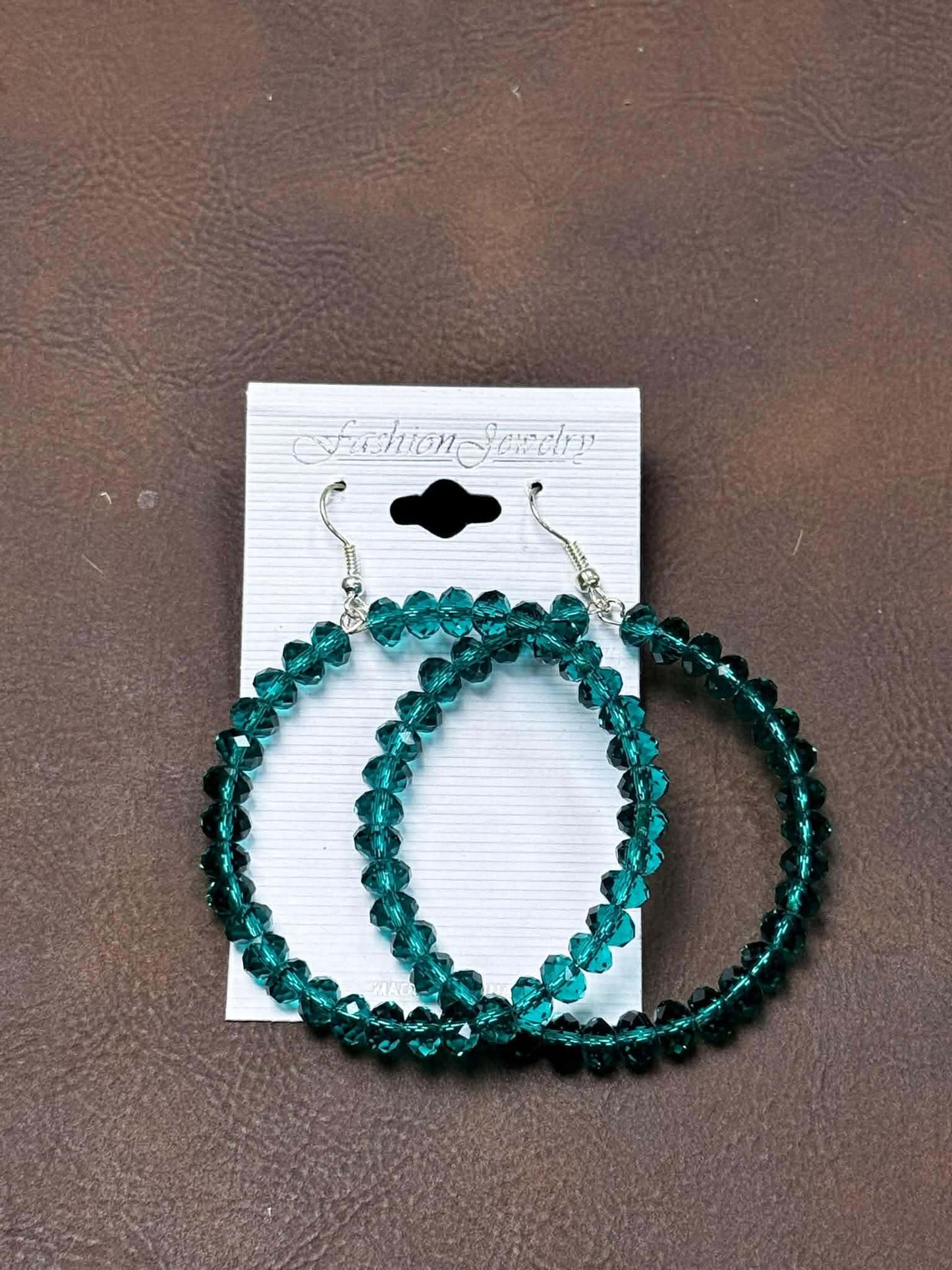 CLEAR BEAD HOOPS