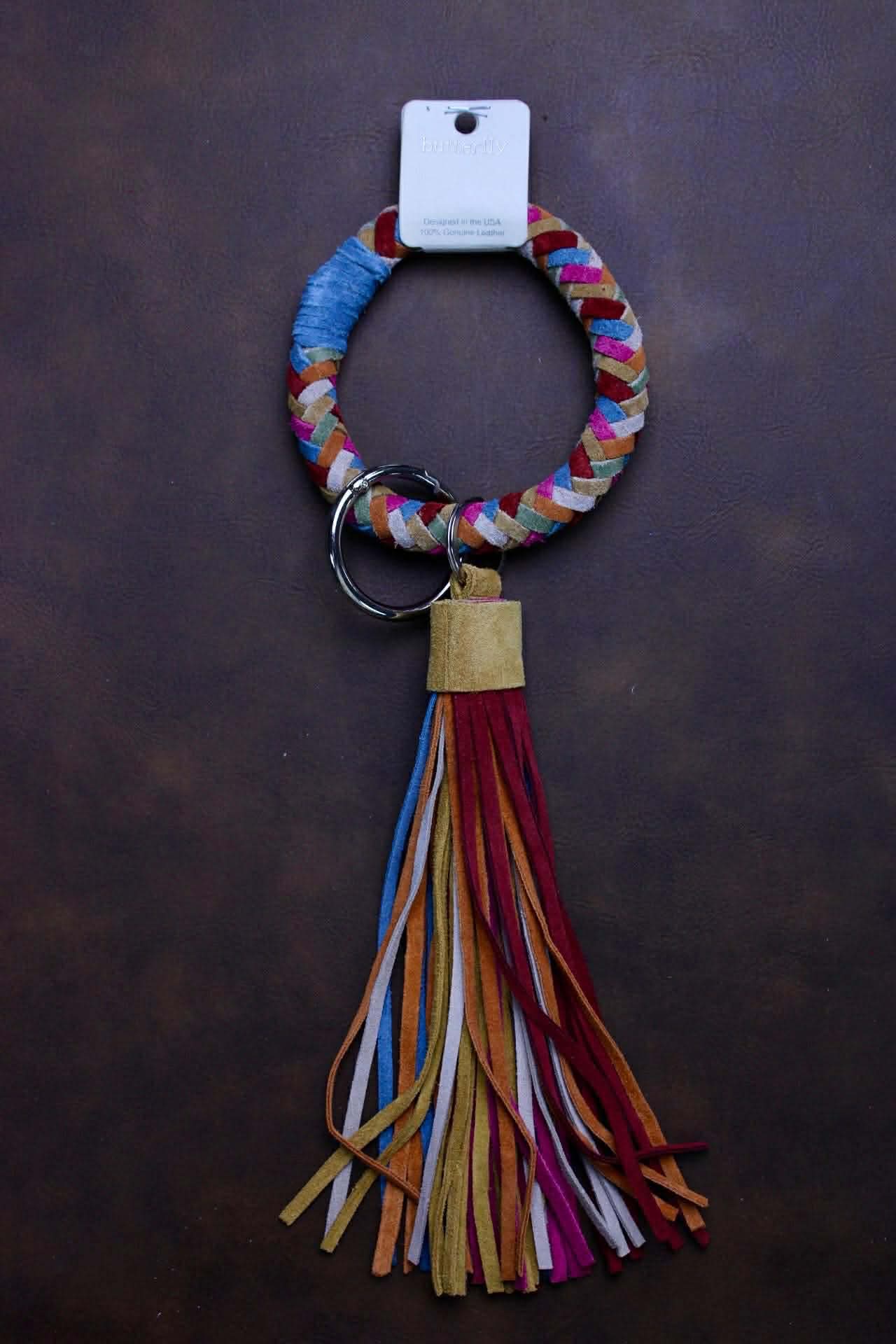 LEATHER WRISTLET WITH TASSEL