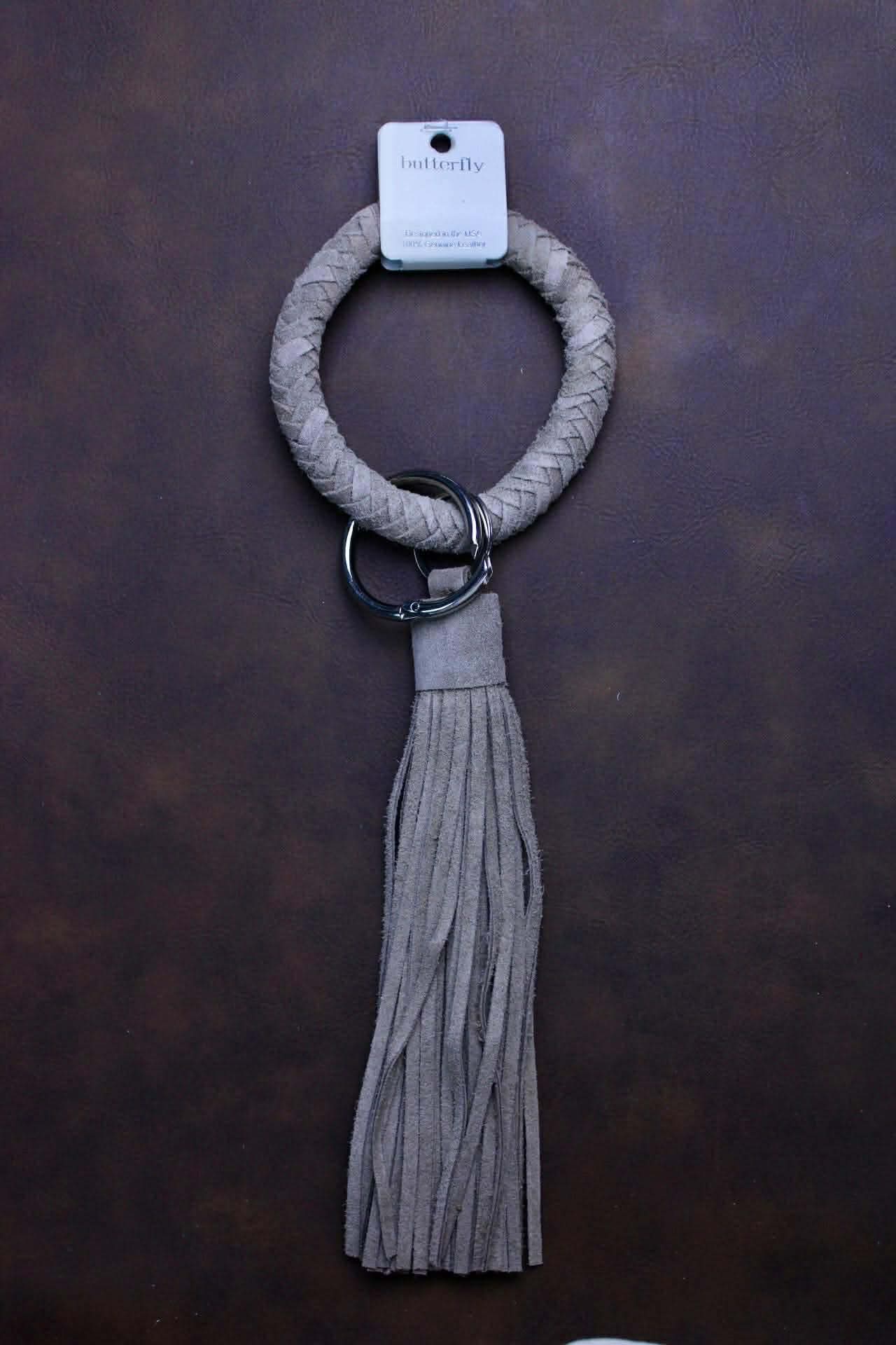 LEATHER WRISTLET WITH TASSEL