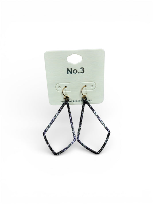 RHINESTONE LINED OMBRE DANGLE EARRINGS
