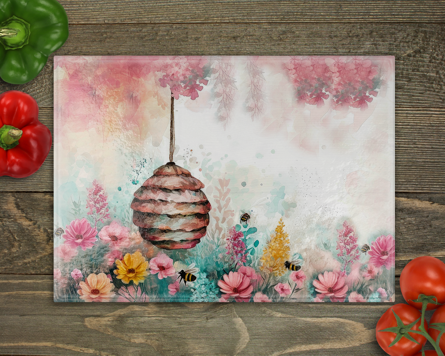 Beehive Glass Cutting Board