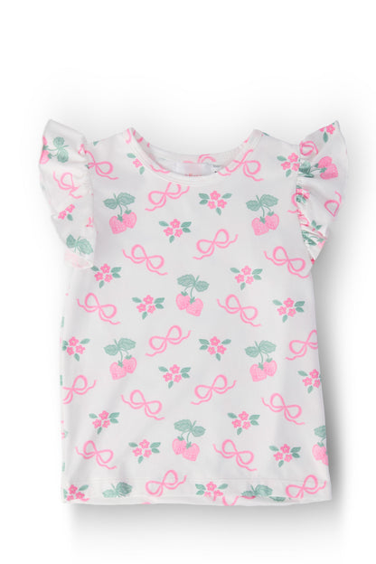 Berries & Bows S/S Ruffle Tee