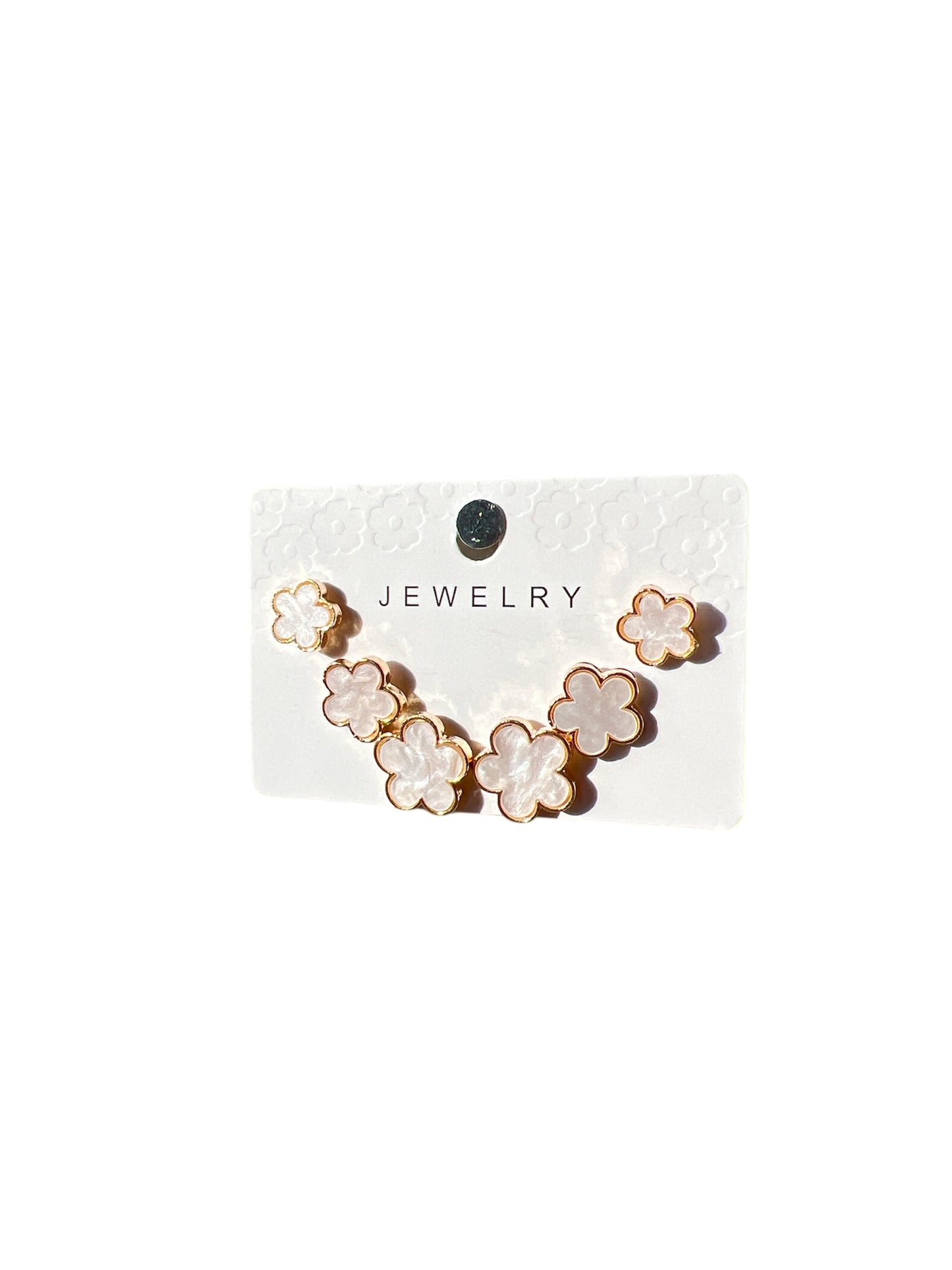 PEARL FLOWER GOLD EARRINGS
