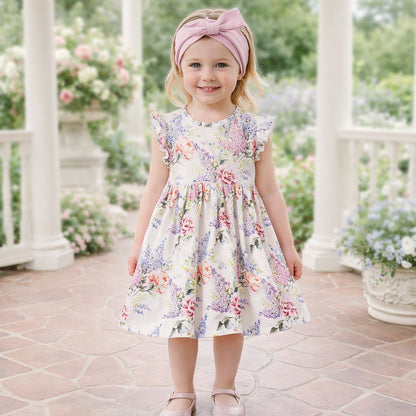 Dream Blossom Bamboo Baby Toddler Dress -Watercolor Floral
