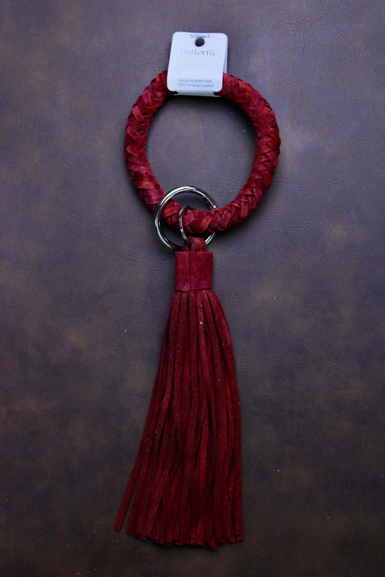 LEATHER WRISTLET WITH TASSEL