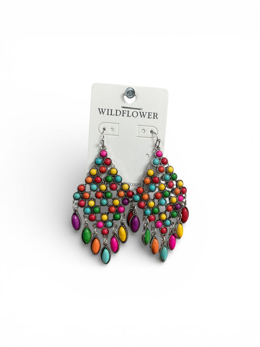 MULTI-COLOR FALLING EARRINGS