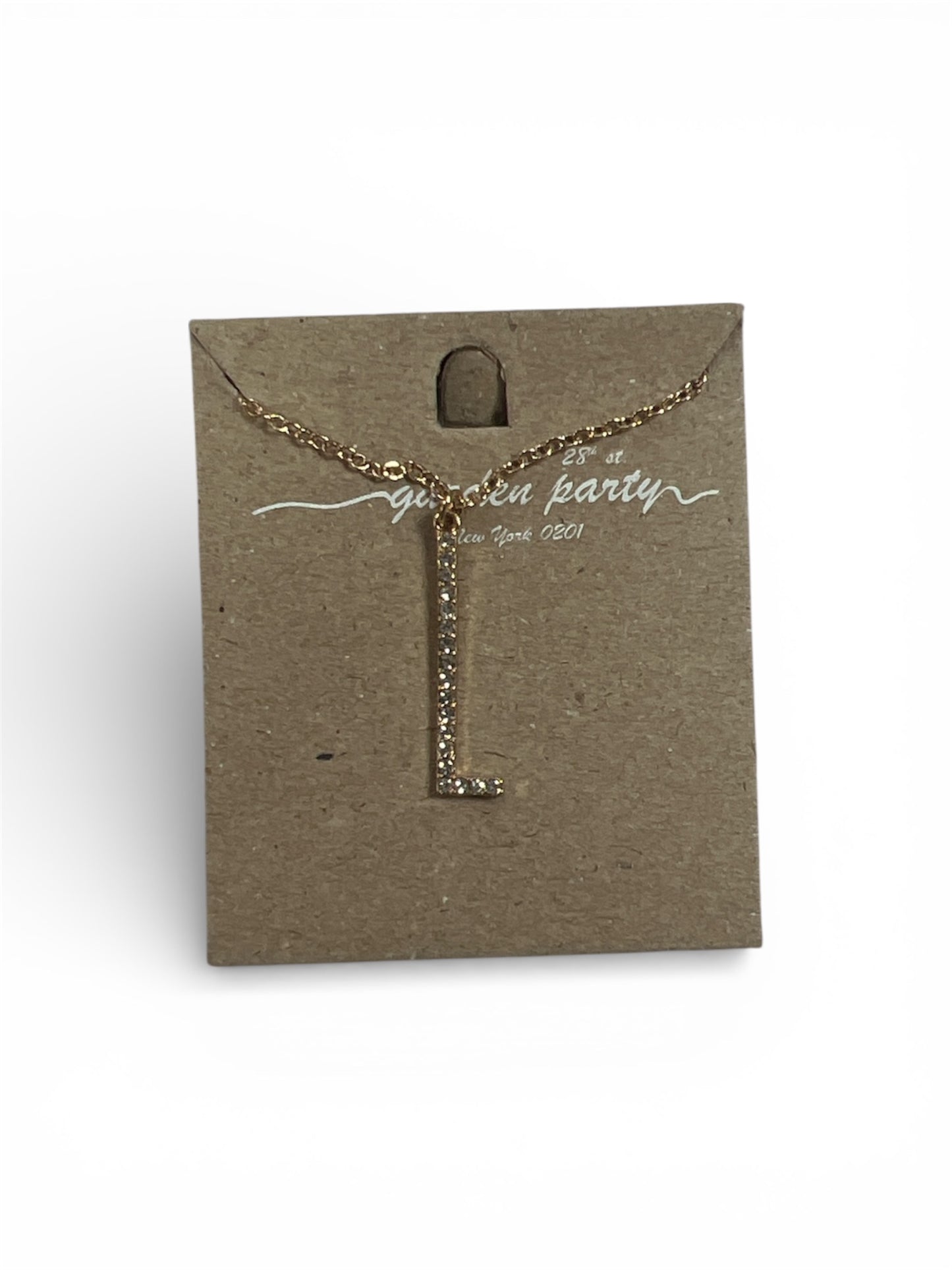DIAMOND GOLD “L” NECKLACE