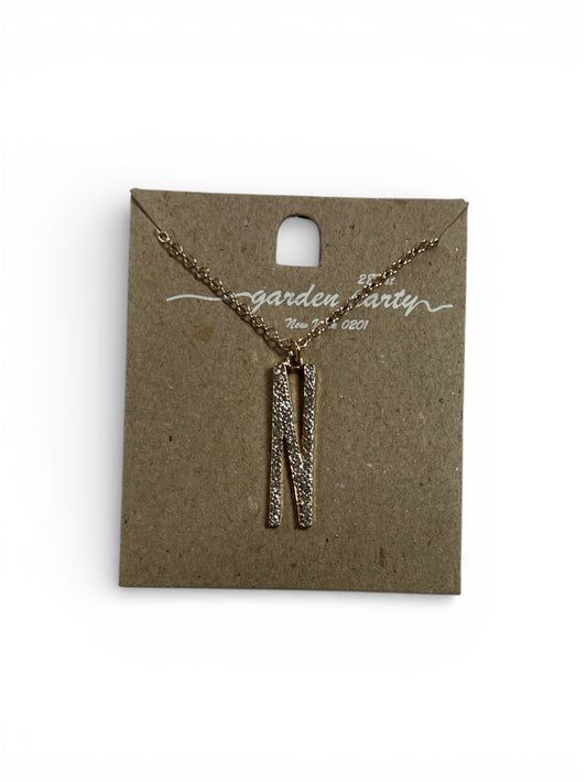 GOLD DIAMOND “N” NECKLACE