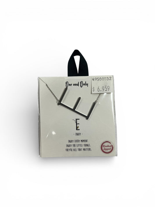 SILVER “E” NECKLACE