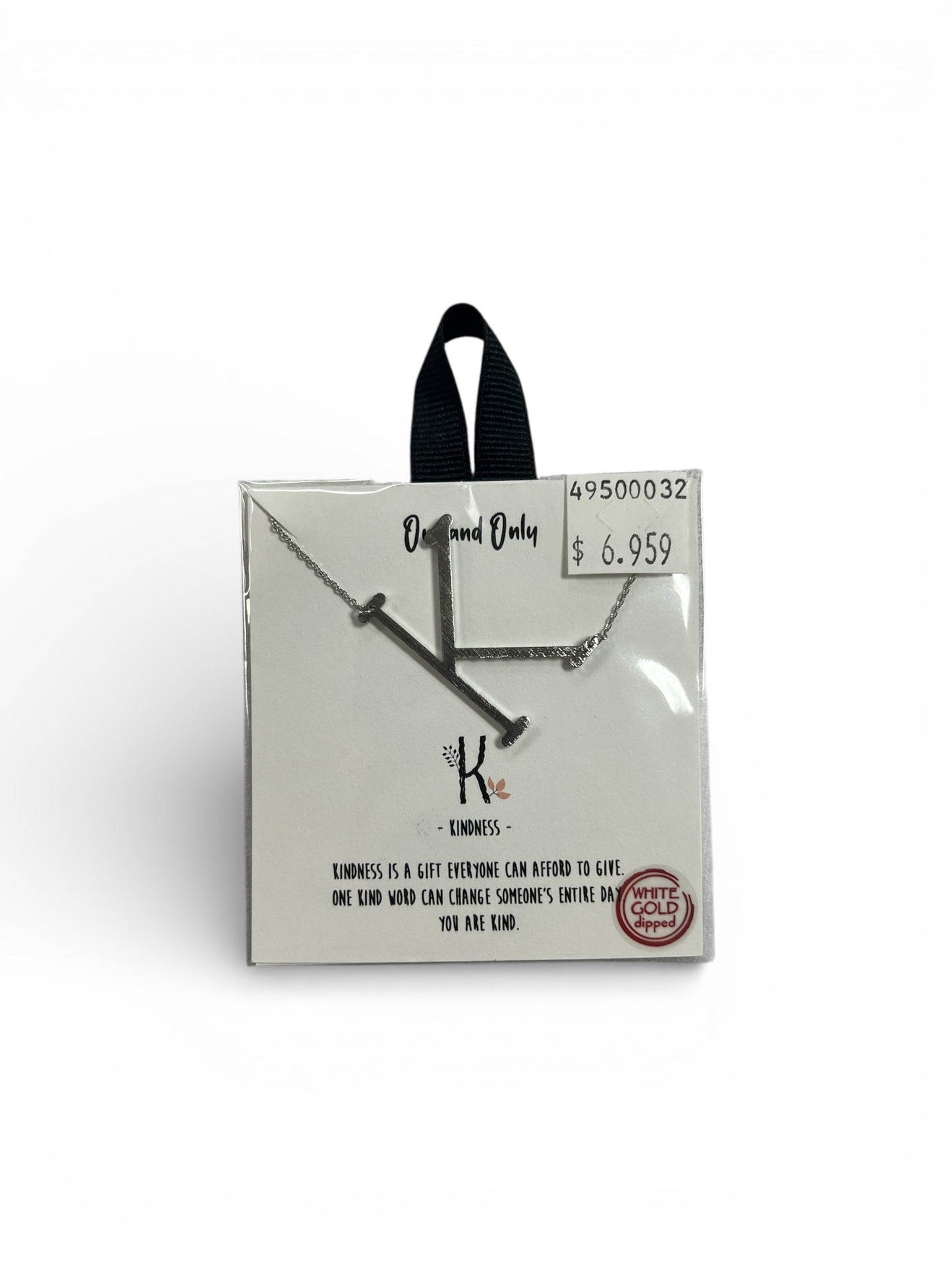 SILVER “K” NECKLACE