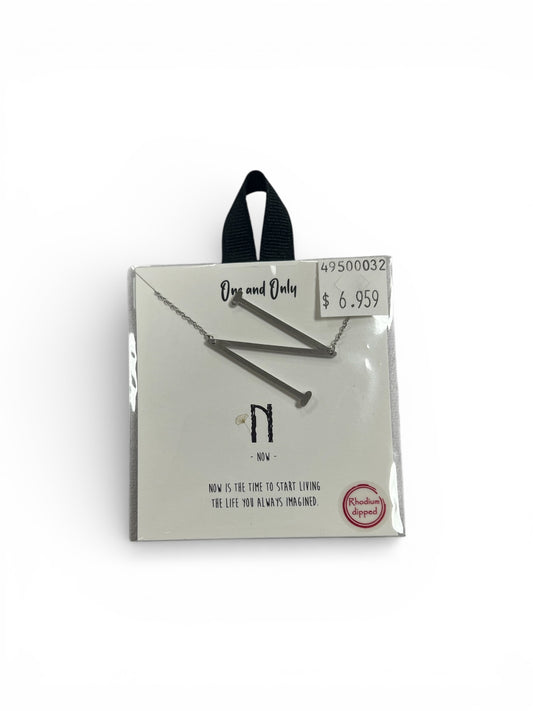 SILVER “N” NECKLACE