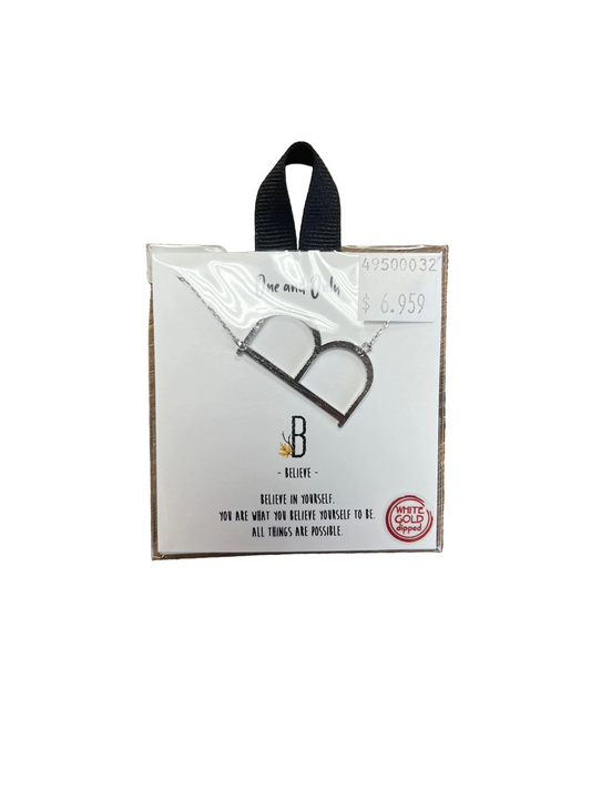 SILVER "B" NECKLACE