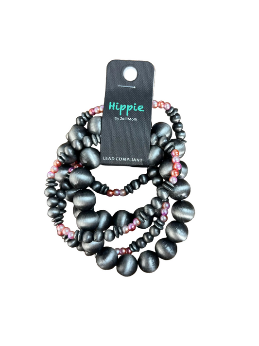 NAVAJO BEAD 5 PIECE BRACELET STACK