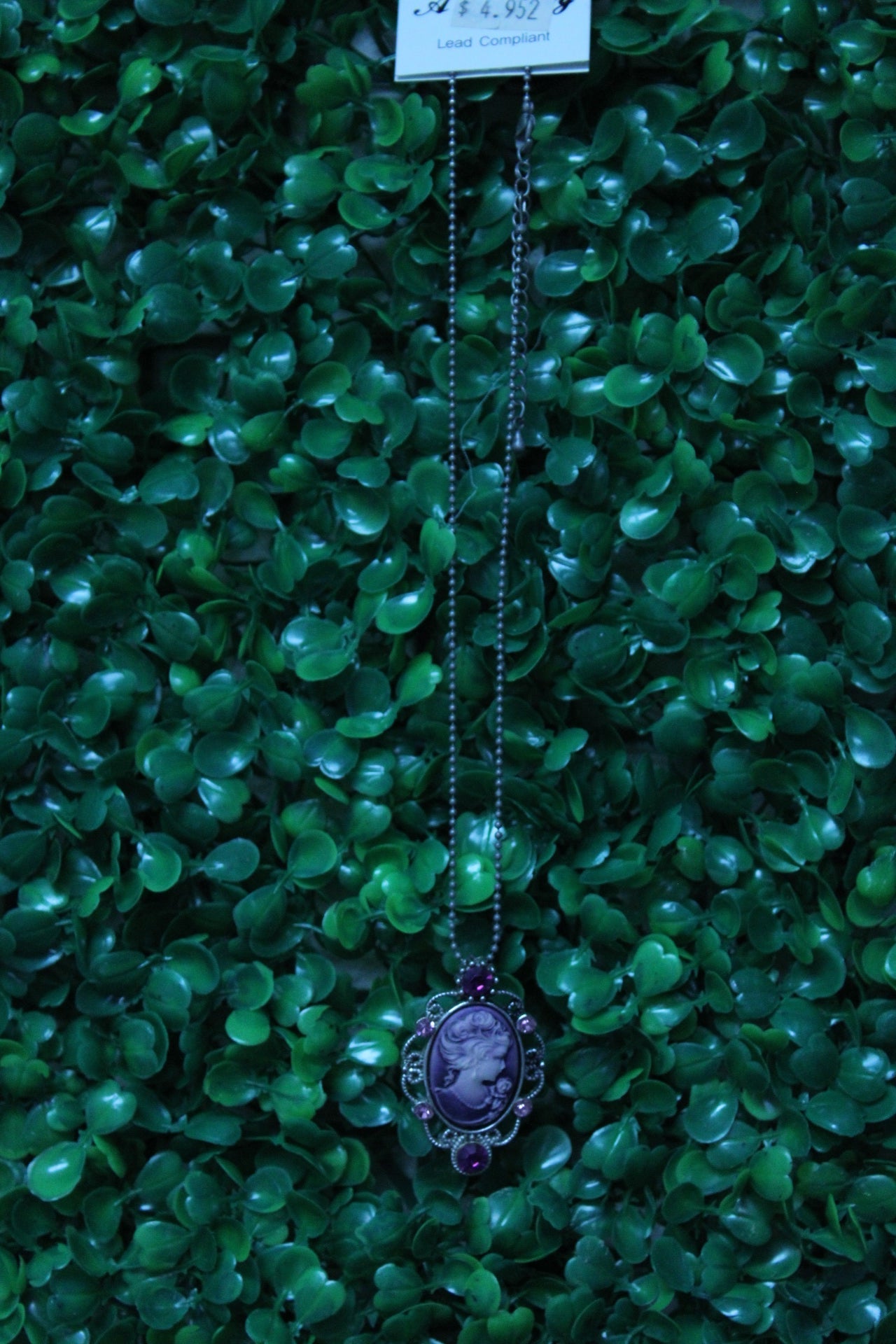 PURPLE CAMEO NECKLACE