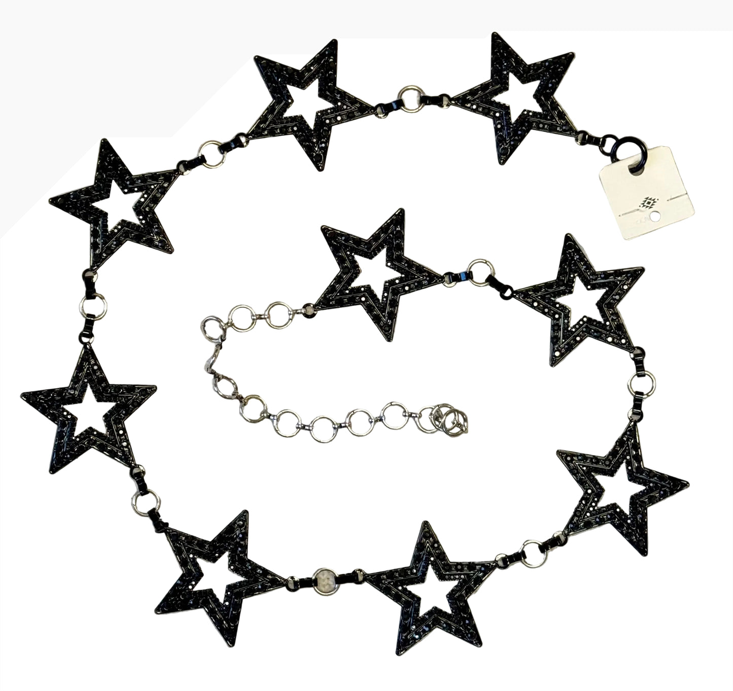 METAL HOLLOW SPARKLE STAR BELT