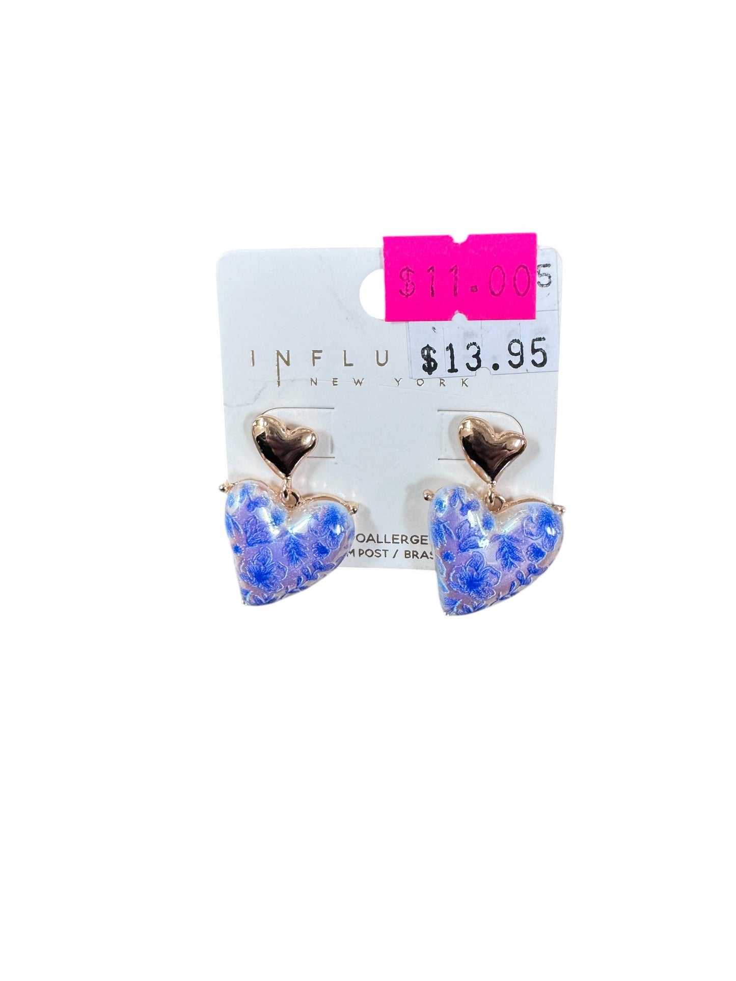 HEART DANGLE EARRINGS