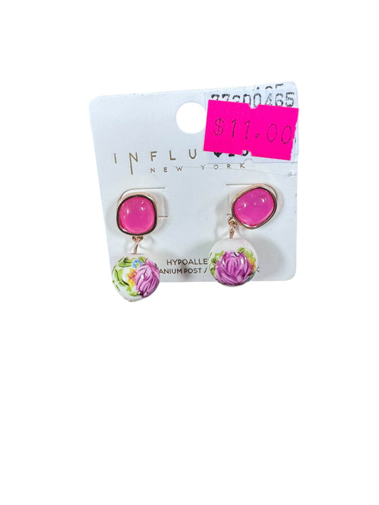 POST FLORAL PAINTED EARRINGS