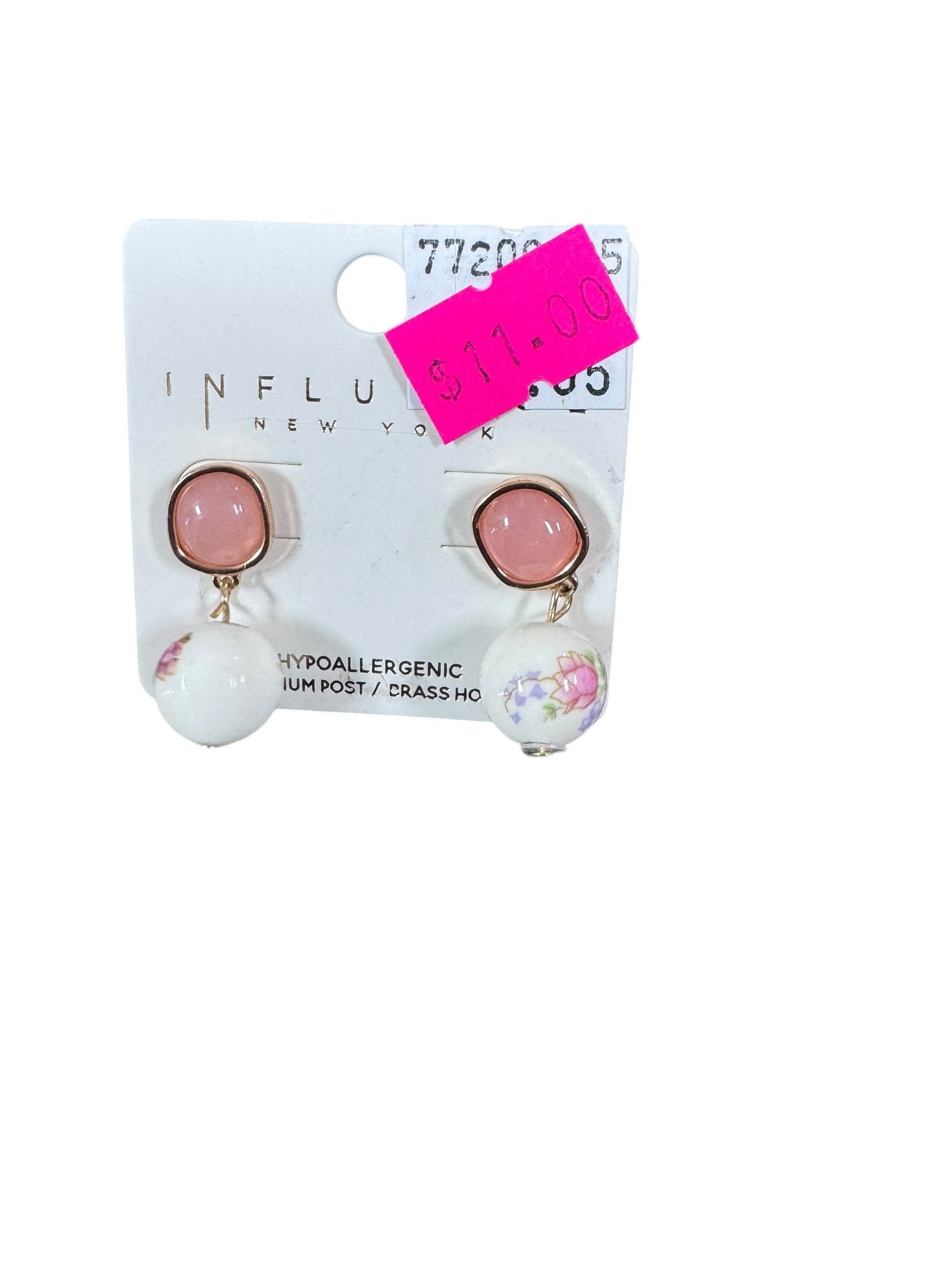 POST FLORAL PAINTED EARRINGS