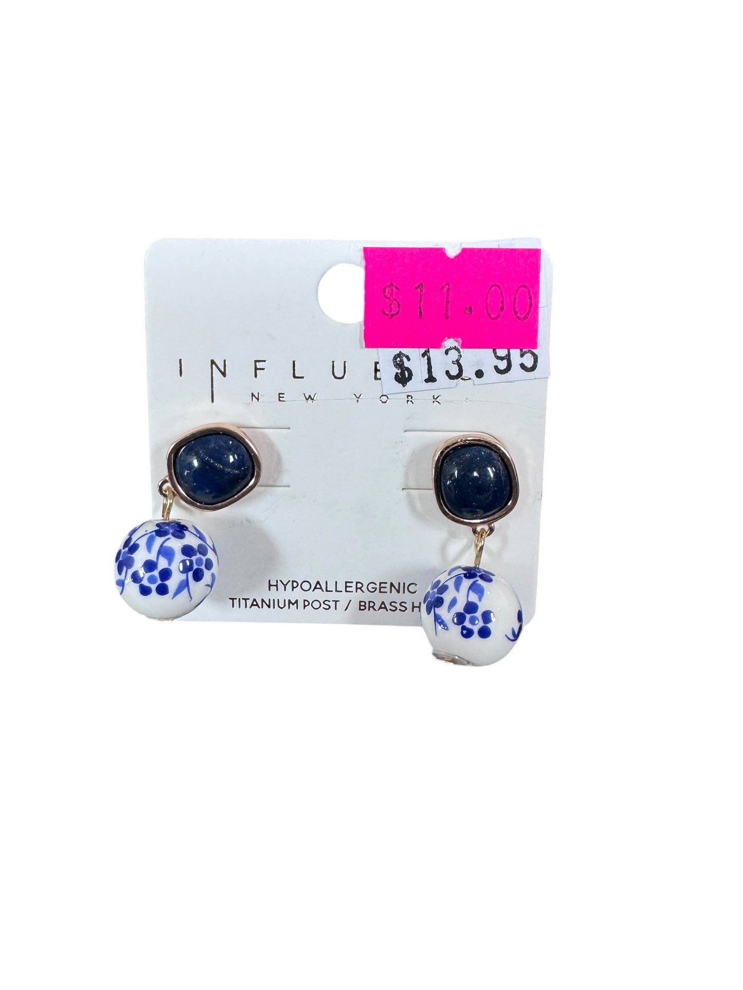 POST FLORAL PAINTED EARRINGS