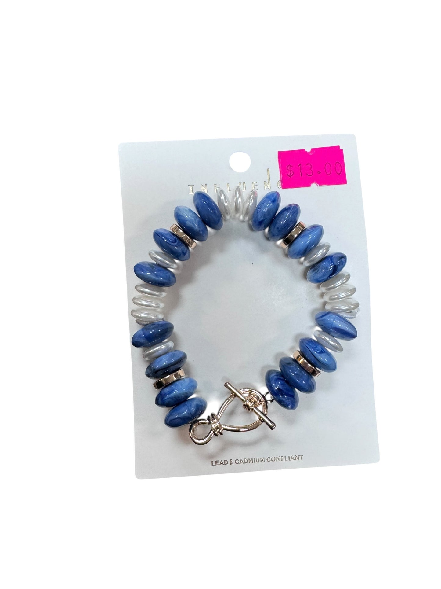 LARGE MIXED DISC BEAD BRACELET