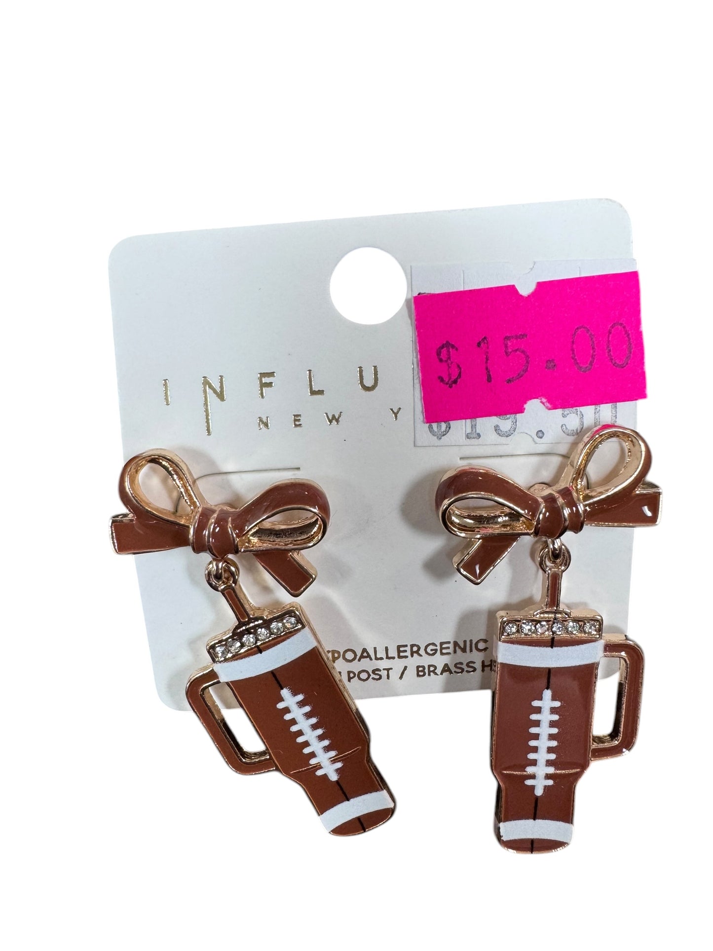 FOOTBALL TUMBLER EARRINGS
