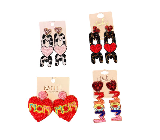 Seedbead MOM earrings