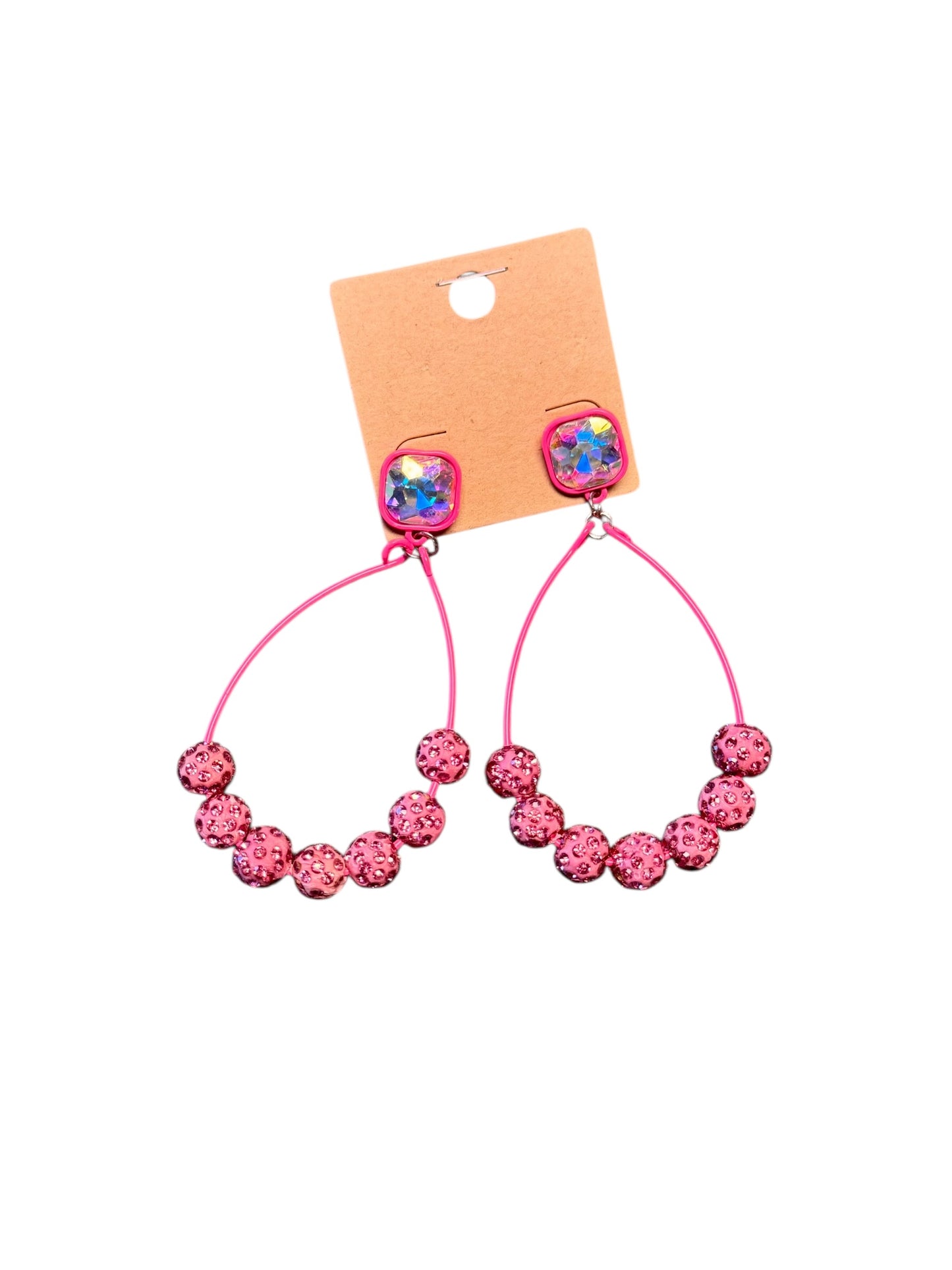 Hot pink blingy dangles