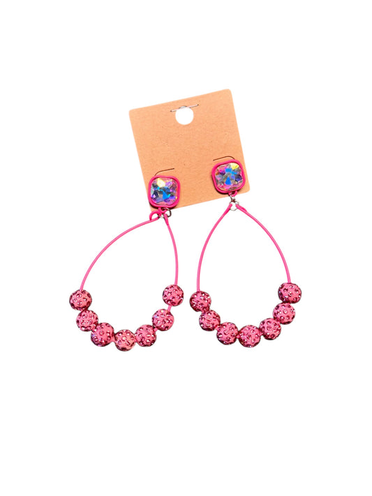 Hot pink blingy dangles