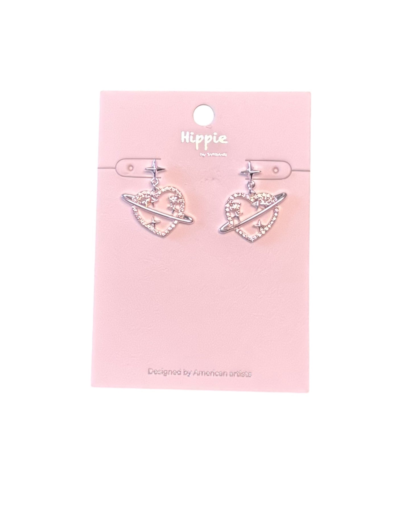 RHINESTONE HEART EARRING